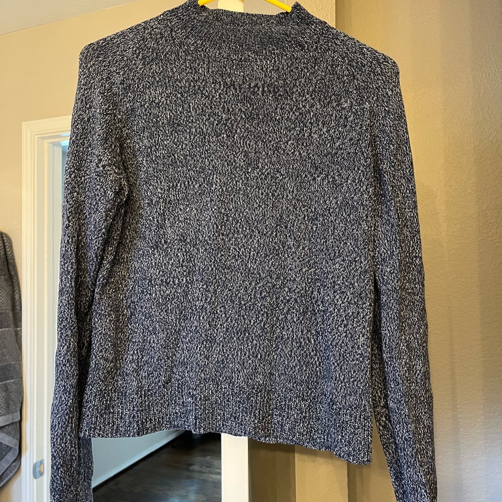 Everlane Blue Mock Neck Sweater